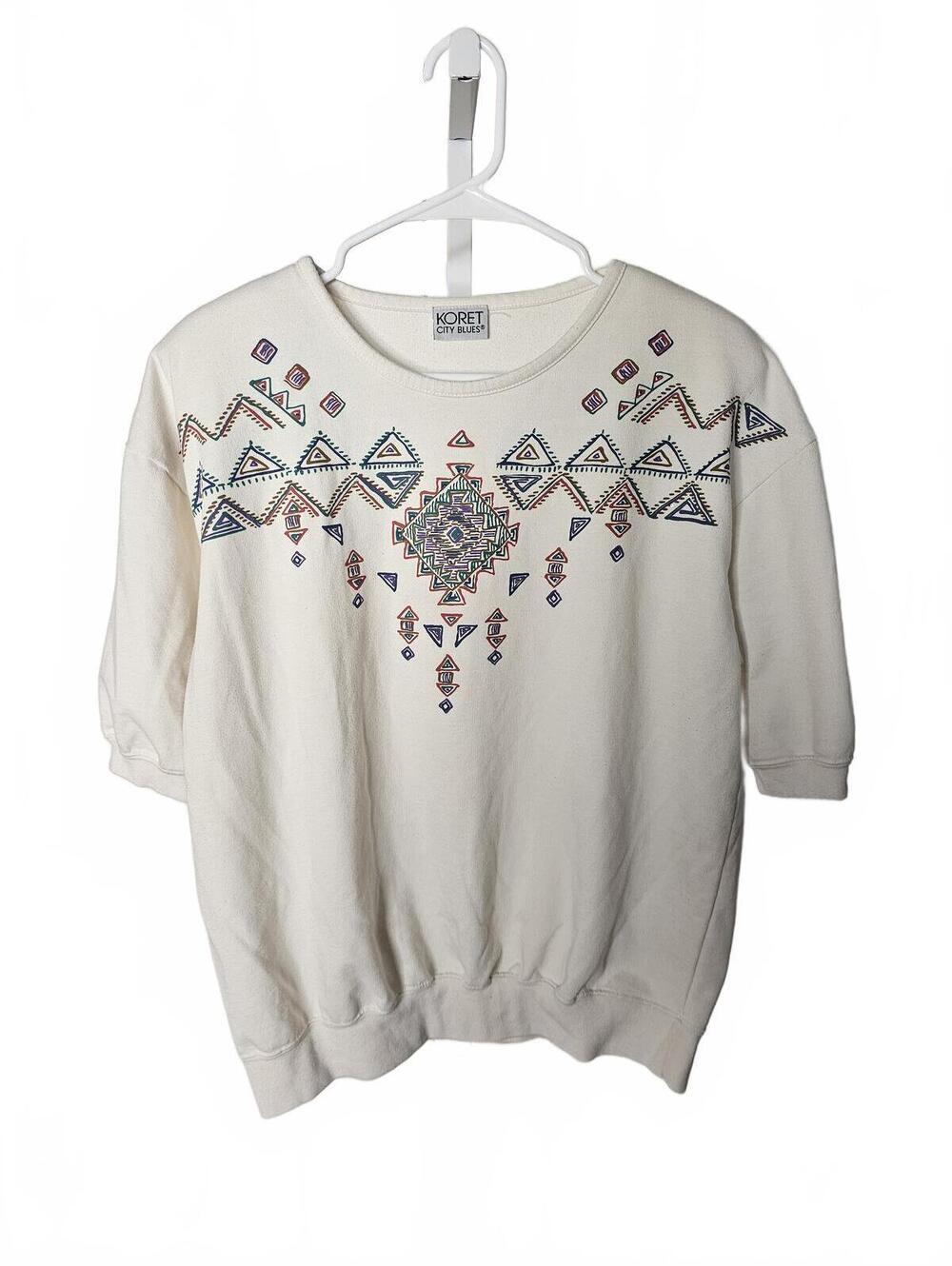 Koret City Blues Embroidered White Sweatshirt